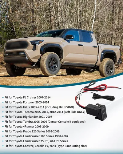 Miniatura 5 de Pantalla de temperatura del automóvil Celsius para Toyota Tundra Tacoma FJ Cruiser 4Runner Fortuner Hilux, etc., sensor de calibre interno y externo