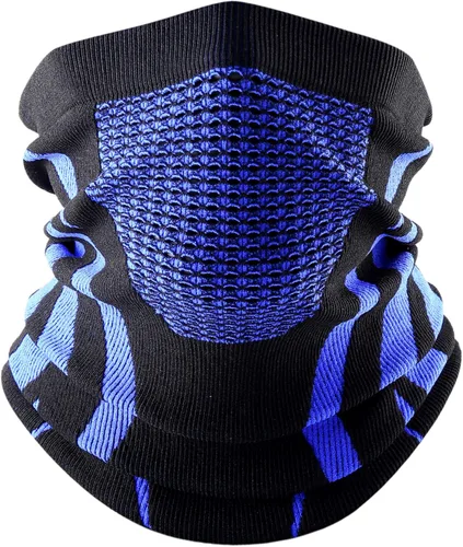 Miniatura 15 de WTACTFUL Calentador de Cuello de Invierno Polaina a Prueba de Viento Máscara Facial Pasamontañas Bandana para Esquí Snowboard Todo negro