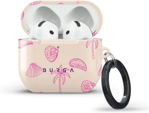 Miniatura 7 de Burga Funda rígida para Airpod compatible con Apple Airpods 4, estuche de carga, patrón minimalista de lunares - Funda protectora de plástico duro