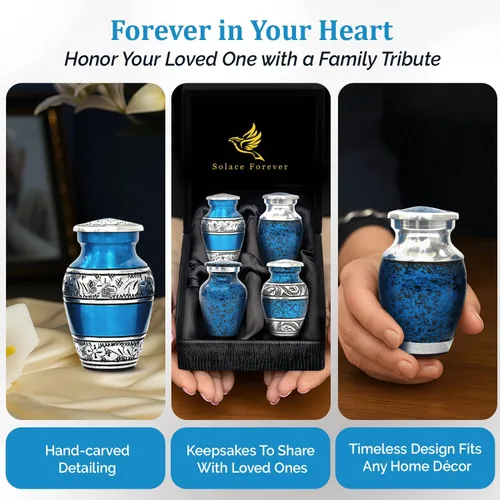 Miniatura 7 de Urnas pequeñas y elegantes para recuerdo de cenizas humanas, elegante urna de cremación para recuerdos preciados, recuerdos de urna pequeña, mini