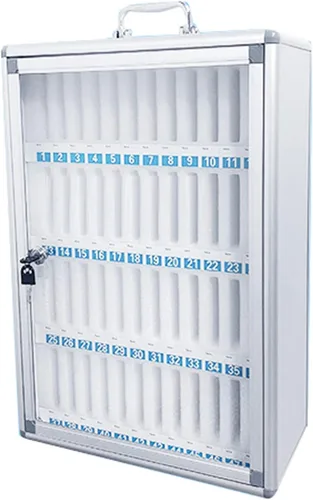 Miniatura 9 de 24/48/60 ranuras caja de casillero para teléfono celular, aleación de aluminio, cerrable, aulas escolares militares, poner gabinetes