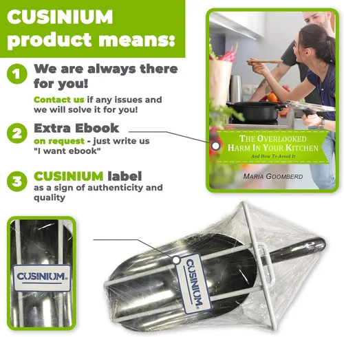 Miniatura 4 de CUSINIUM Cuchara de hielo de aluminio de 12 oz con soporte