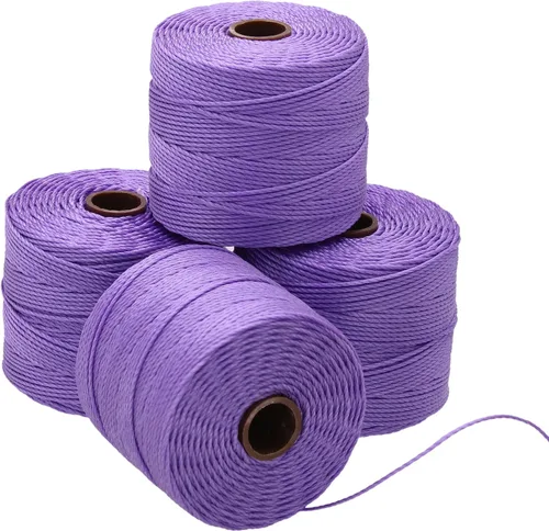 Miniatura 64 de The Beadsmith S-Lon Cordón para Cuentas – Cordón de Nylon Torcido de 0.5 mm para Ensartar, Paquete de 4, Mezcla de Neutrales Fríos, TEX210, 77