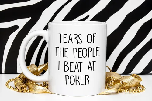 Miniatura 2 de Poker Gift - Taza de póquer - Lágrimas de la gente que vencí en el póker - Juego - Jugador - Tarjetas - Taza de regalo de jugador de póker 11 oz