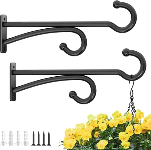 Miniatura 14 de Ganchos para colgar plantas de 6 pulgadas para interiores y exteriores, soportes de pared para plantas colgantes, canastas, campanillas de viento