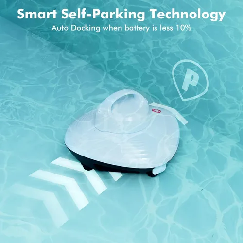Miniatura 6 de HYDRUS Aspirador robótico inalámbrico para piscina con motor sin escobillas, potente robot de piscina para piscinas sobre el suelo, hasta 90 minutos