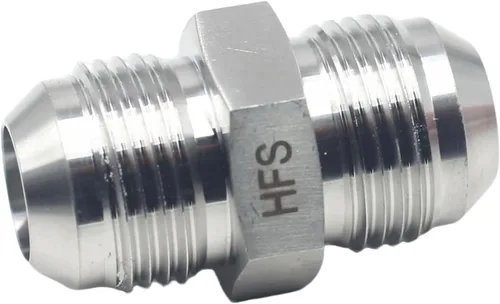 Miniatura 8 de HFS (R) 3/8 "JIC macho x 3/8" JIC macho Flare Union Tube Pipe Fittings recto acero inoxidable 304