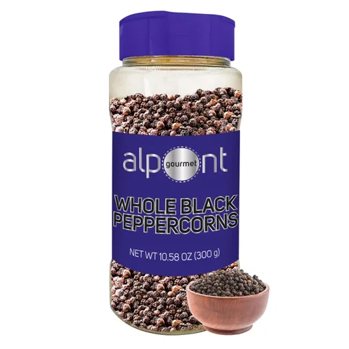 Miniatura 8 de ALPONT GOURMET Whole Black Peppercorns - Whole Peppercorns for Grinder Refill - Ideal for BBQ, Curries, Spice Blend, Meat & Seafood - 2.01oz