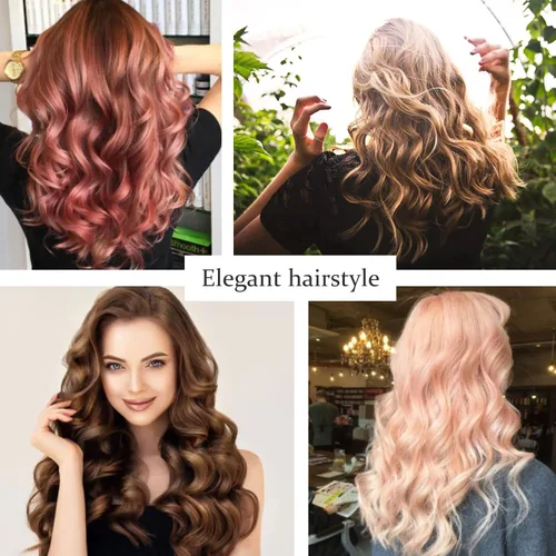 Miniatura 6 de Dopheuor - Plancha de pelo de 3 barriles jumbo de 1.25 pulgadas (32 mm), varita rizador de pelo con calentamiento instantáneo ajustable con 2 Negro