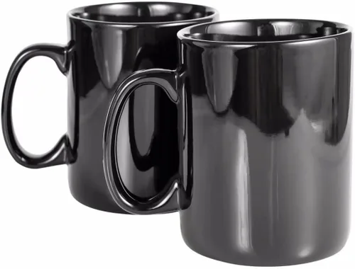 Miniatura 2 de BYCNZB Juego de 2 tazas de café de cerámica súper grandes de 30 onzas (negro)