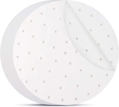 Miniatura 12 de Beasea Papel pergamino para freidora de aire de 11 pulgadas, 200 piezas de papel pergamino perforado blanco desechable para freidora de aire y cesta