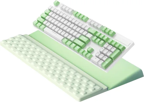 Miniatura 14 de Ospelelf Reposamuñecas para teclado, cómodo soporte ergonómico para teclado para oficina y hogar Rosa