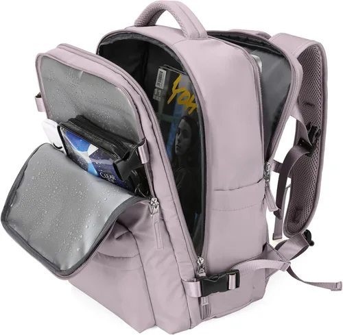 Miniatura 51 de WONHOX - Mochila grande, aprobada para vuelo, unisex, para viajes, trabajo, negocios o laptop, a1-Negro, Medium