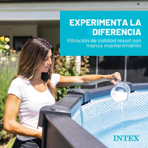 Miniatura 4 de Intex QS200 Krystal Clear Sistema de cloro de agua salada para piscinas sobre el suelo: mantiene el agua clara, reduce el uso de productos químicos
