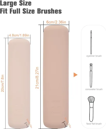 Miniatura 13 de FERYES Soporte para brochas de maquillaje de viaje, Negro, L, Simplicidad