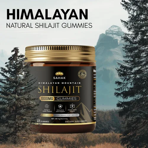 Miniatura 8 de SAHAK Gomitas Shilajit, fuerza del Himalaya y apoyo energético para hombres y mujeres con Ashwagandha KSM-66, miel de manuka MGO y más de 85