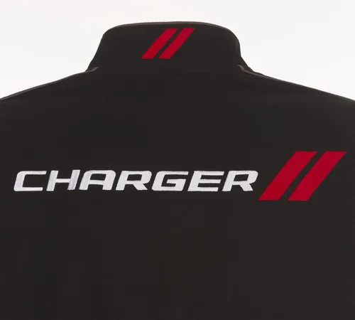 Miniatura 6 de JH DESIGN GROUP Dodge Charger - Chaqueta de sarga clásica bordada para hombre