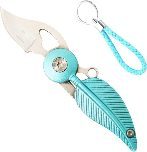 Miniatura 10 de Cuchillo de bolsillo para mujer, color rosa, cadena, mini, bonito accesorio para llaves Rosado