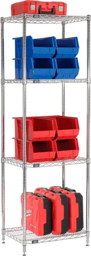 Miniatura 6 de Global Industrial Estantería de alambre cromado, 30 pulgadas de ancho x 18 pulgadas de profundidad x 74 pulgadas de alto