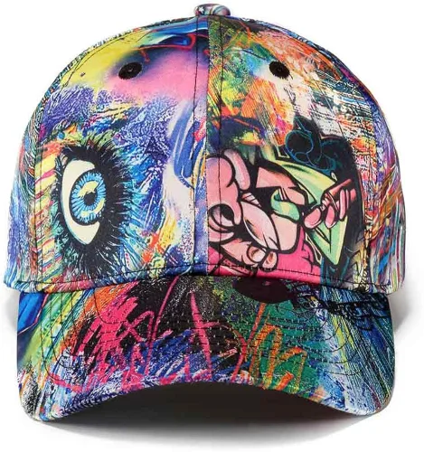 Miniatura 2 de Quanhaigou Gorra de béisbol estampada sombreros unisex con diseño de graffiti con Snapback y Snapback para el verano