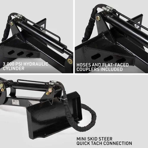 Miniatura 3 de Titan Attachments Mini minicargadora Fronthoe - Accesorio para excavadora de retroexcavadora, sistema de montaje rápido para Toro Dingo, Ditch