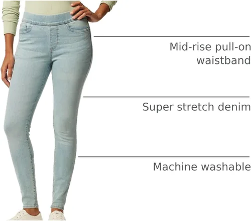 Miniatura 31 de Signature de Levi Strauss & Co. Gold Totally Shaping - Jeans ajustados para mujer, totalmente moldeadores, sin botones