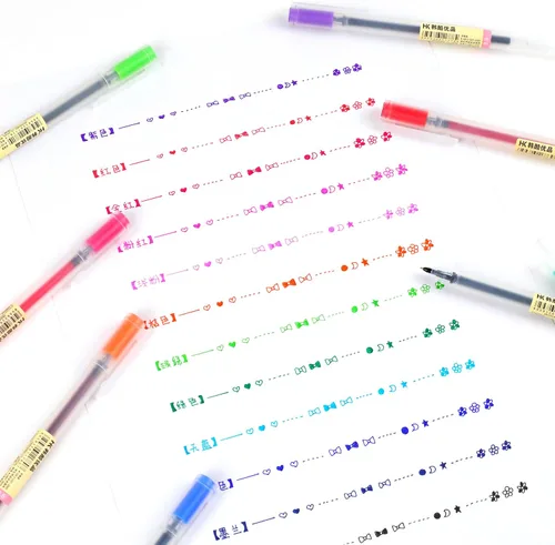 Miniatura 3 de HANKU Bolígrafos de tinta de gel, 15 bolígrafos de 0.5 mm de punta de aguja de colores, bolígrafos de bola de rodillo multicolor de escritura suave