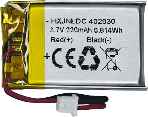 DC 3.7V 220mah 402030 Batería de repuesto de polímero de litio recargable para productos electrónicos DIY 3.7-5V con reemplazo de batería de 2
