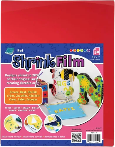 Miniatura 7 de Grafix Película retráctil metálica, hojas opacas doradas de 8.5 x 11 pulgadas, diseña tu arte y encogerlo para crear joyas, adornos, manualidades