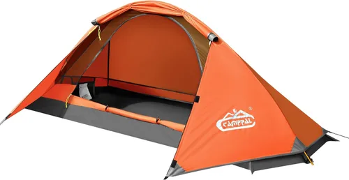 Miniatura 9 de camppal Tienda de campaña para 1 persona para acampar, senderismo, caza de montaña, tiendas de mochilero, resistencia a las 4 estaciones a prueba