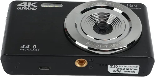 Miniatura 6 de Cámara de zoom digital 16X para fotografía de viaje, 4K 44MP, carcasa de plástico a prueba de golpes, pantalla de 2.8 pulgadas (negro)