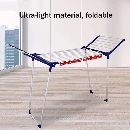 Miniatura 5 de ZARBAILRE Tendedero portátil para ropa al aire libre, fácil almacenamiento de acero inoxidable para secar, estante de secado grande para ropa