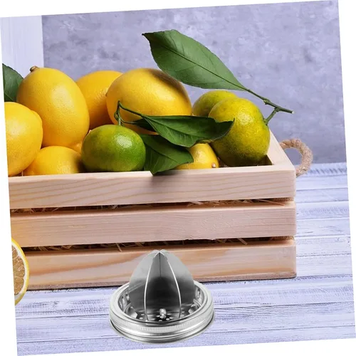 Miniatura 7 de PRETYZOOM Exprimidor manual de cítricos, exprimidor de limón de mano de acero inoxidable para naranjas, extracción eficiente de jugo con agarre