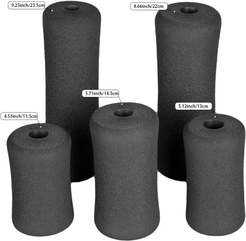Miniatura 8 de Par de rodillos de espuma de esponja para pies, utilizado para reemplazar equipos de ejercicio de gimnasio, adecuado para varilla de 1 pulgada