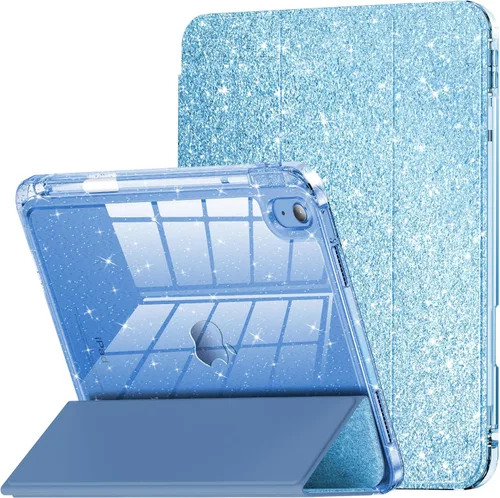 INFILAND Funda compatible con iPad A16 de 11ª generación de 11 pulgadas 2025, funda para iPad de 10ª generación de 10.9 pulgadas, cubierta con Azul