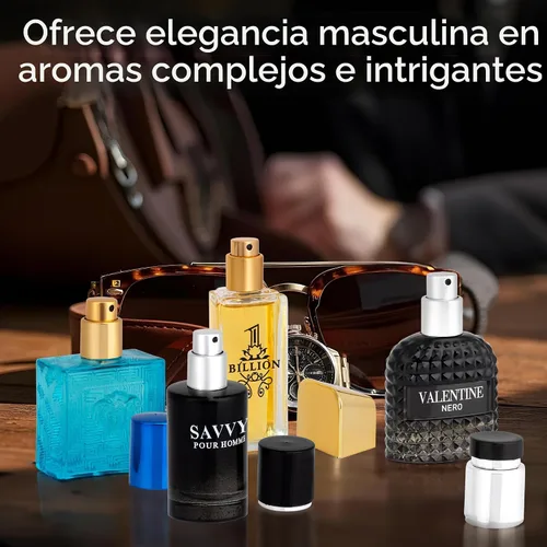 Miniatura 8 de Signature Scent - Juego de 4 fragancias pequeñas para hombre, incluye Savvy/1 mil millones/versos/colección de San Valentín de ingredientes