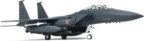 Miniatura 5 de TECKEEN Escala 1/100 F-15E Strike Eagle Model Plane Diecast para colección