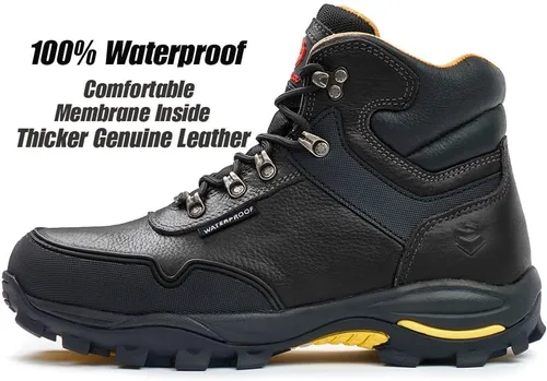 Miniatura 2 de SUREWAY Men's 6" Soft/Steel Toe Heavy Duty Waterproof Work Boot - Leather,Lace Up,Oil/Slip Resistant Dual-Density Comfortable Outsole,EH