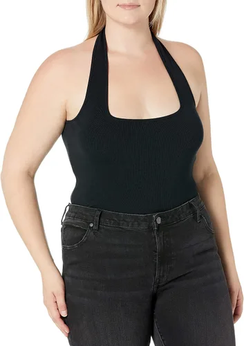 Miniatura 6 de The Drop Greta - Suéter ajustado con cuello cuadrado para mujer
