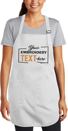 Miniatura 16 de TEEAMORE Delantales bordados personalizados para mujeres y hombres, añade tu texto de chef para parrilla de cocina, delantal personalizado