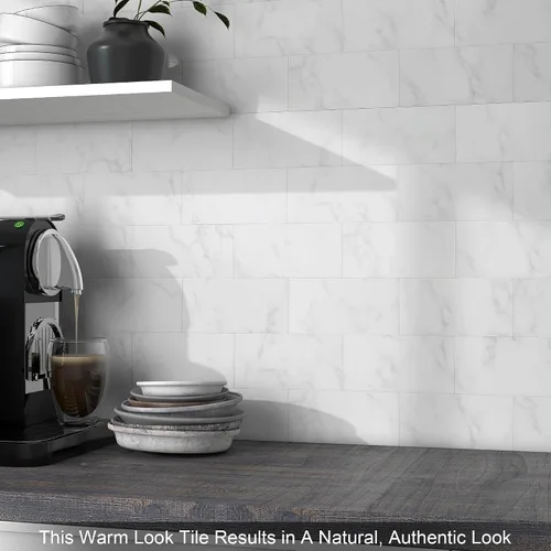 Miniatura 4 de BeNice Calcomanías mate para loseta en muro de baño, impermeables, para loseta en muro de cocina, azulejos individuales de 3.85 x 7.79 pulgadas