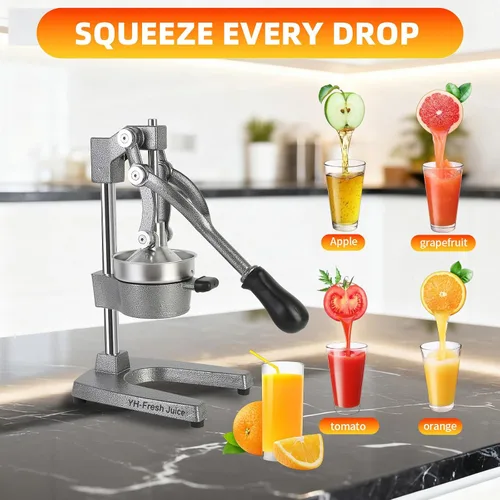 Miniatura 6 de juice.Máquina exprimidora manual de naranja y exprimidor profesional de cítricos para jugo de naranja, pompones, limón y lima, extractores Gris