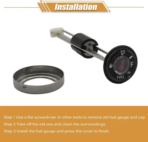 Miniatura 7 de XQSMWF Medidor de combustible Prairie - Medidor de combustible para tanque de combustible compatible con Kawasaki Bayou 220, 250, 300, 400, KLF220