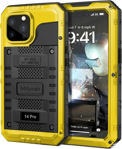 Miniatura 35 de Mitywah Funda impermeable para iPhone 7/iPhone 8 / iPhone SE 2020, funda de metal resistente de grado militar, protección de cuerpo completo