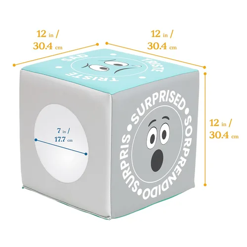 Miniatura 2 de ECR4Kids SoftZone - Cubo de emociones con espejo, juguete sensorial, contemporáneo