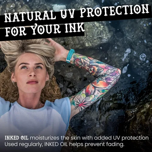 Miniatura 3 de Ink Oil Aceite orgánico para tatuajes para curación, loción natural para cuidado posterior de tatuajes con aceites esenciales de grado terapéutico