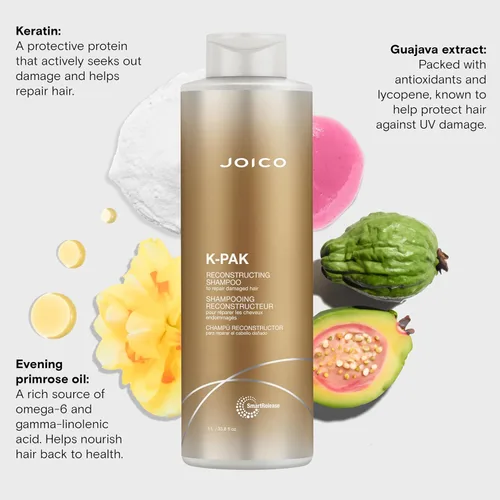 Miniatura 5 de Joico K-PAK - Champú reconstructor diario Para cabello dañado Repara daños y previene roturas Doble fuerza del cabello Aumenta el brillo