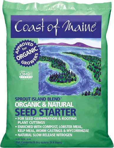 Miniatura 8 de Coast of Maine Organic & Natural Sprout Island Blend Seed Starter - Seed Germination & Root Plant Cuttings w/Composted Manure, Mycorrhizae, Worm