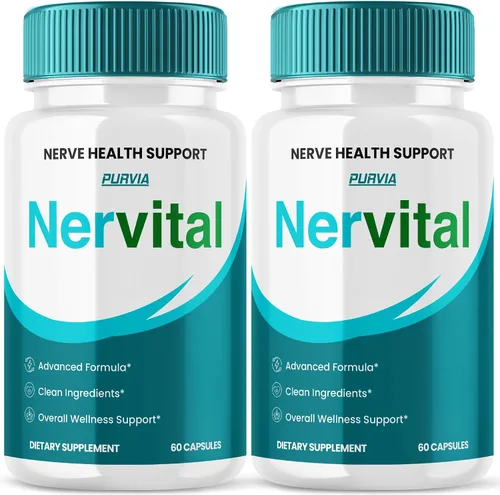Paquete de 2 cápsulas nerviosas, alivio de neuropatía de máxima fuerza para piernas y pies, estimulador de vitaminas para nervios, suplemento de