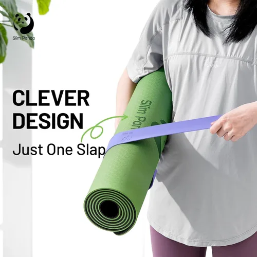 Miniatura 2 de Slim Panda Yoga Mat Strap Slap Band, One Snap Keeps Mats Tightly Rolled, Heavy-Duty Clasp Fits Most Size Mats(24" L X 2" W)